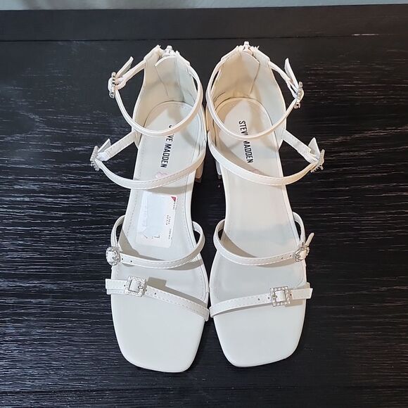 BRAND NEW STEVE MADDEN GIRL'S BONE JTARLY HEELS SANDAL G1 - Picture 11 of 16